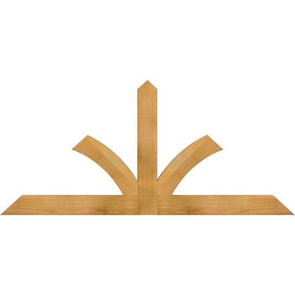 Ekena Millwork Richland Rough Sawn Timber Gable Bracket, Western Red Cedar, 60"W x 27"H x 2"D x 4"F, 11/12 Pitch GBW060X27X0204RIC00RWR - main
